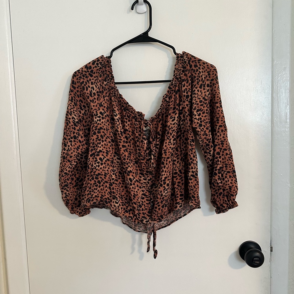 GUC animal print crop top